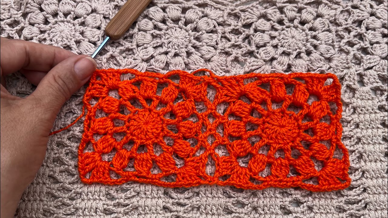 Uma flor quadrada para seu crochê ! Faça lindas peças com esse modelo de square