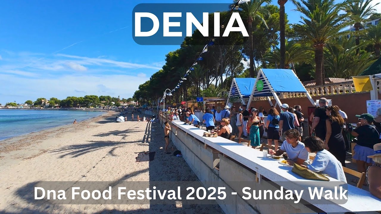 Denia Walking Tour | Celebrating Food on The Beach Promenade | DNA Food Festival | 4K