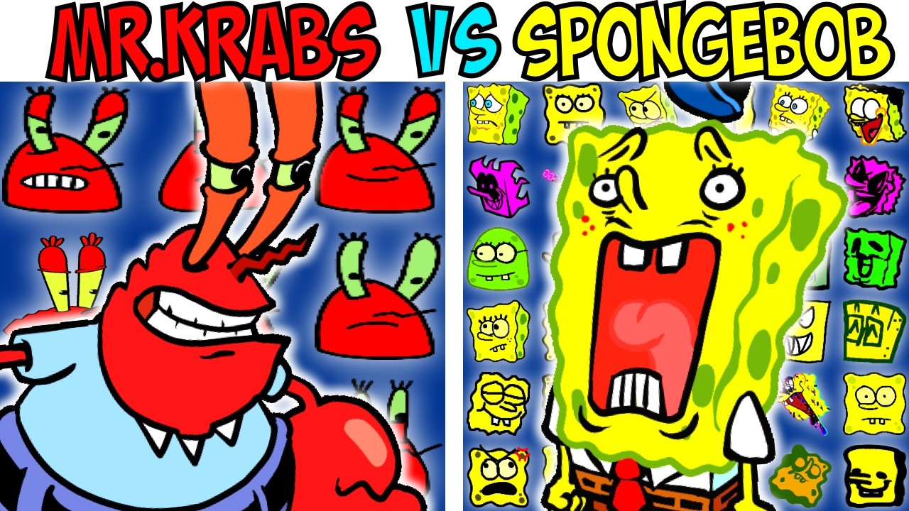 ALL MR. KRABS VS SPONGEBOB TEST | FNF Character Test | Gameplay VS Playground