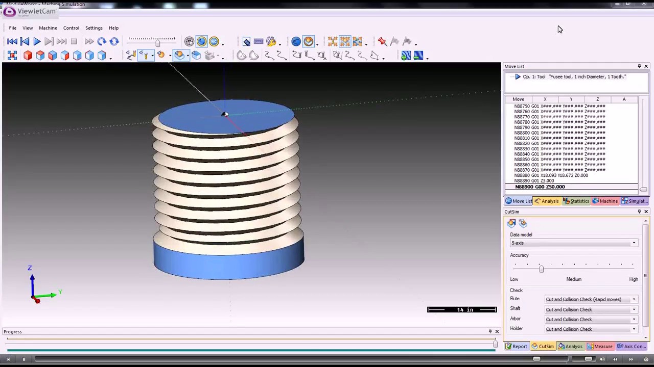 Dolphin CADCAM - Easy Thread - Thread Milling a parallel thread