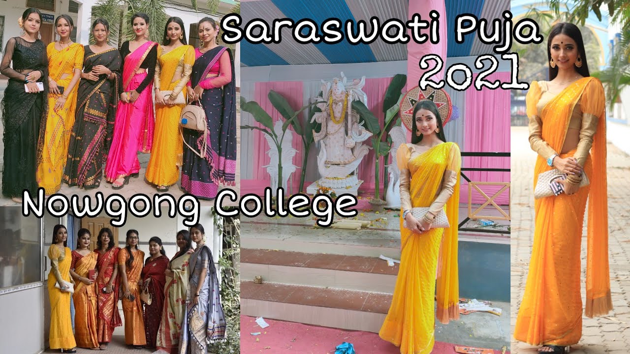 Saraswati Puja 2021 || Nowgong College || Last Year Puja💔😕