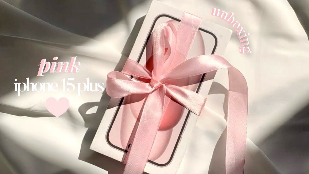 PINK iPHONE 15 PLUS UNBOXING!!♡first impressions, review + accessories!