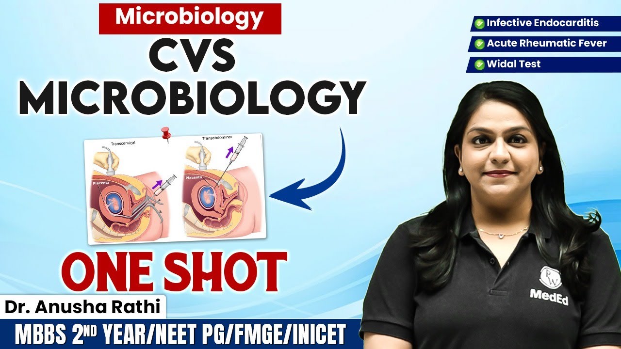 CVS Microbiology ONE SHOT | MBBS 2nd Year Lecture | Dr. Anusha Ma'am | PW MedEd