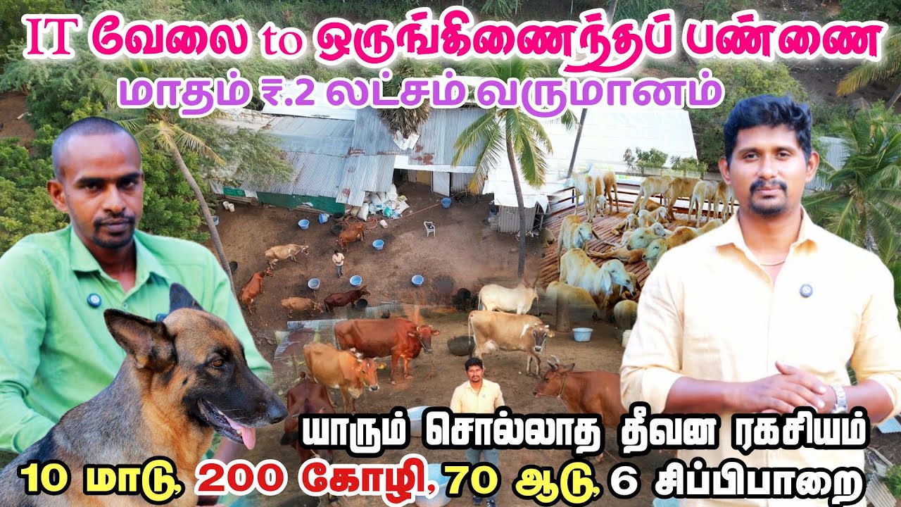 IT வேலையை விட  ஒருங்கிணைந்த பண்ணையில் அதிக வருமானம் ஈட்டும் ஈரோட்டுப் பண்ணையாளர்| Integreted farming