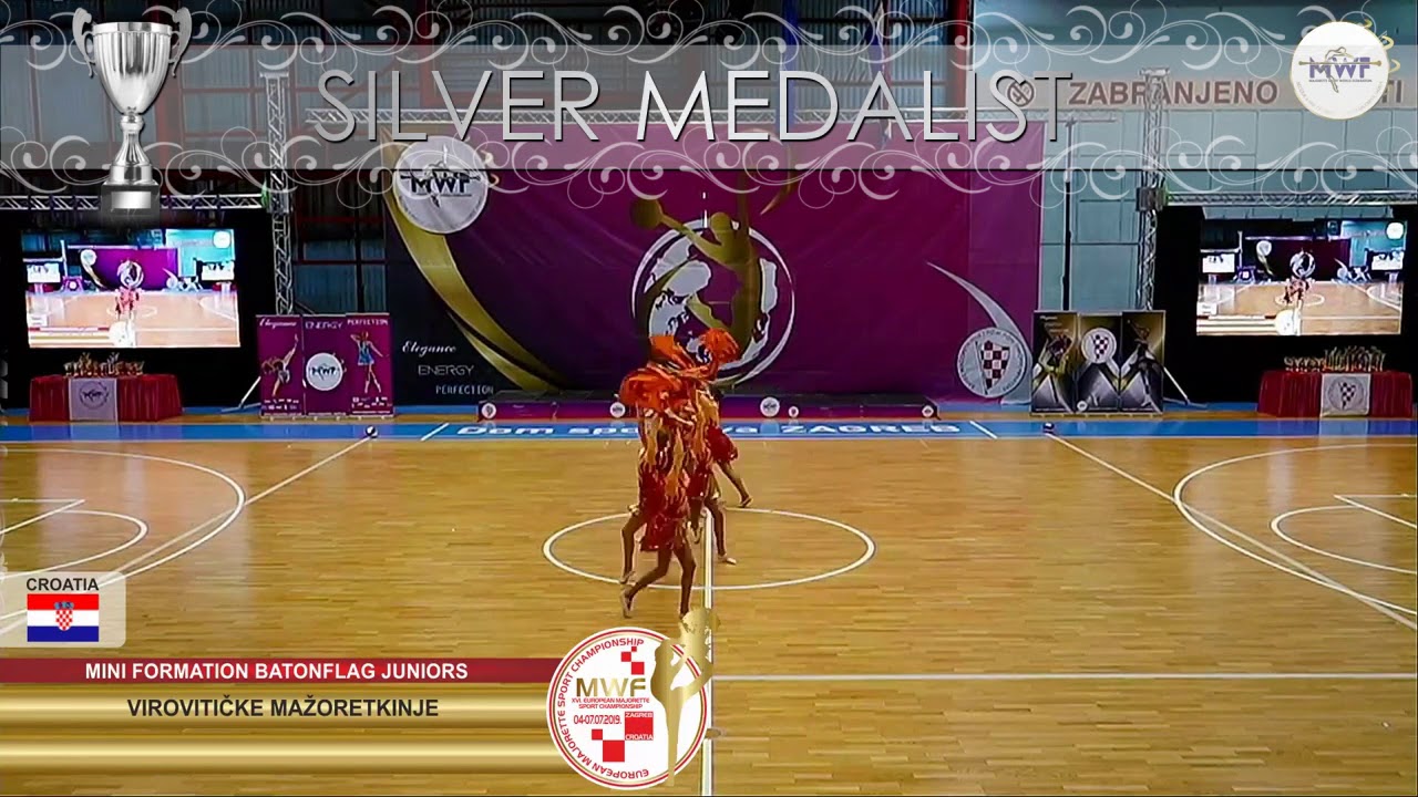MINI FORMATION FLAG JUNIORS SILVER MEDALIST: VIROVITIČKE MAŽORETKINJE, CROATIA