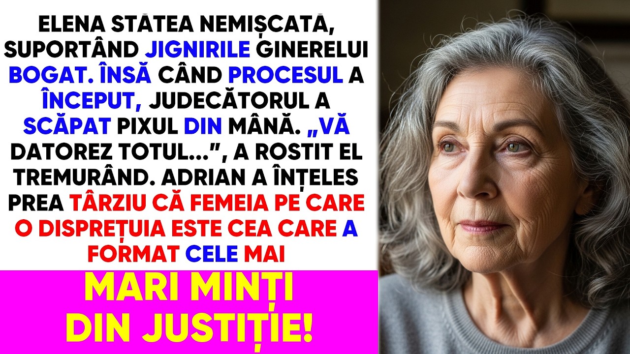 Ginerul a râs de sărăcia ei, dar judecătorul a recunoscut în ea pe fosta sa profesoară!