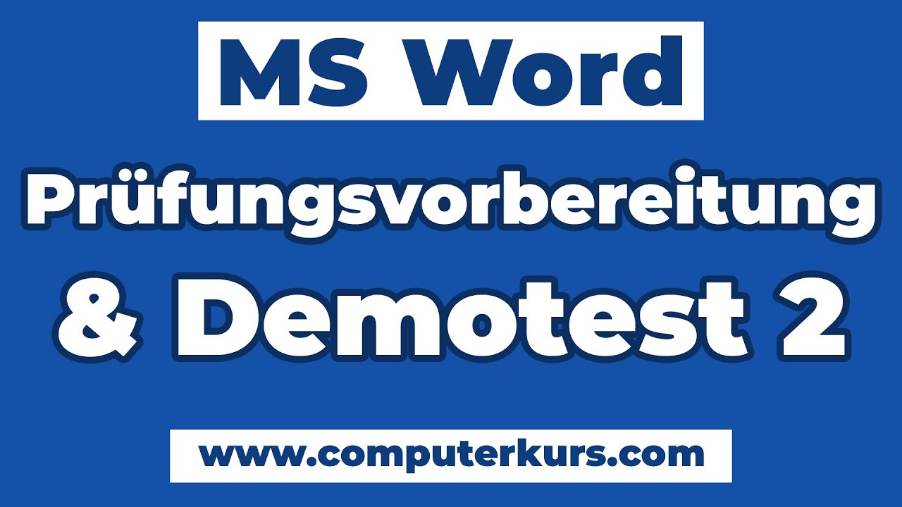 🎓 Word Demotest Teil 2 – Gesamtbeispiel zur perfekten Prüfungsvorbereitung!