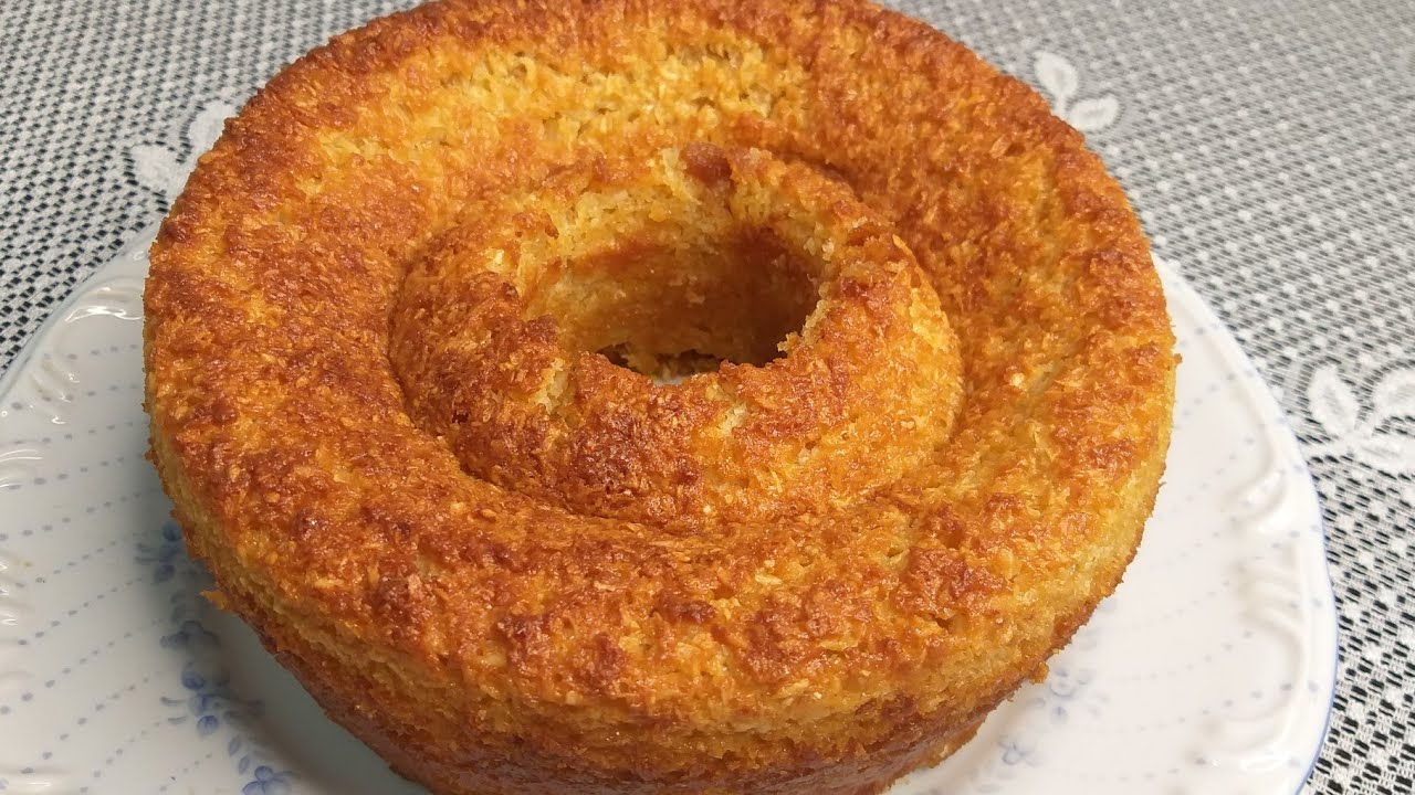 Bolo de bagaço de milho rápido no liquidificador