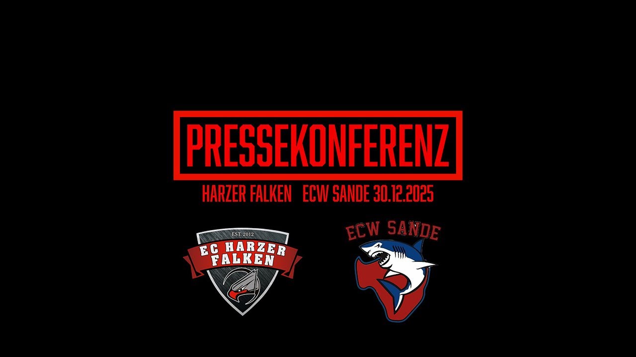 Pressekonferenz Harzer Falken ECW Sande 30. 12. 2025