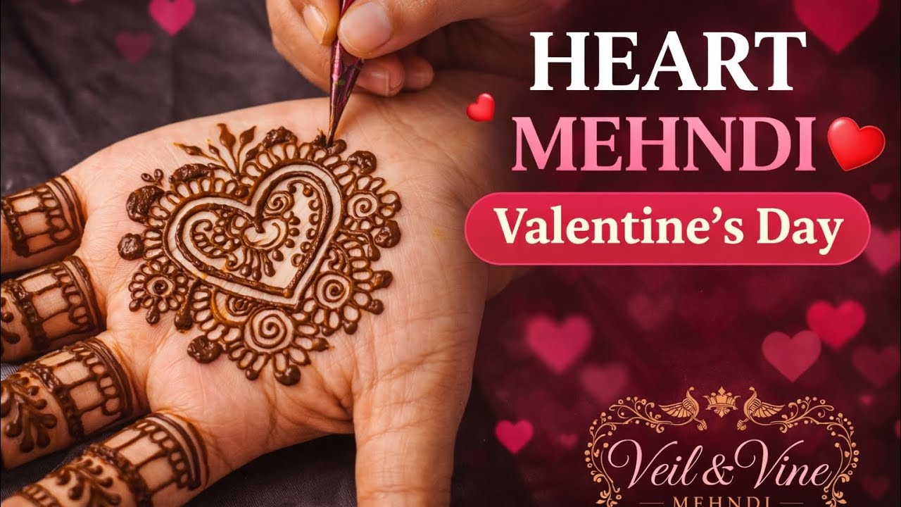 Easy Heart Mehndi for Valentine’s Day ❤️ | Simple Mehndi Henna Art