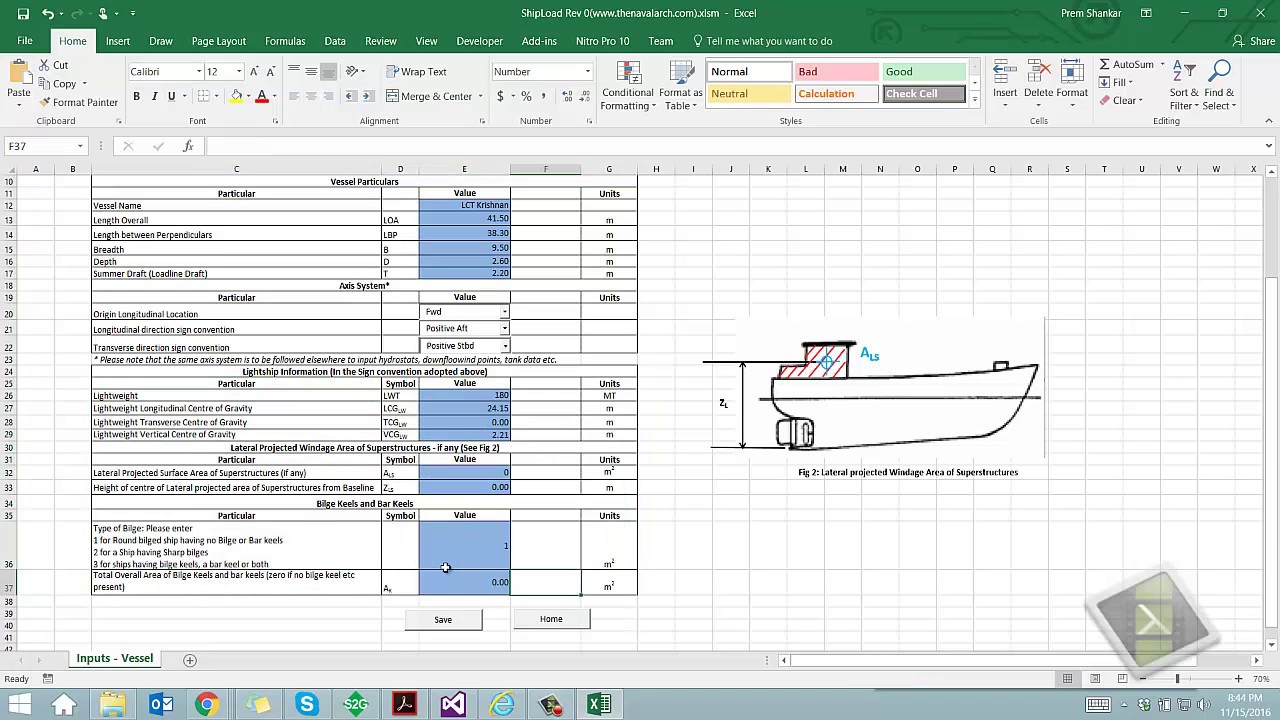 ShipLoad - Ship Trim and Stability calculator (www.thenavalarch.com) - with subtitles