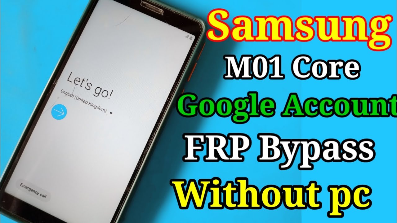 Samsung Galaxy M01 Core Google Frp Bypass 2022 !! samsung frp bypass without pc 100% free