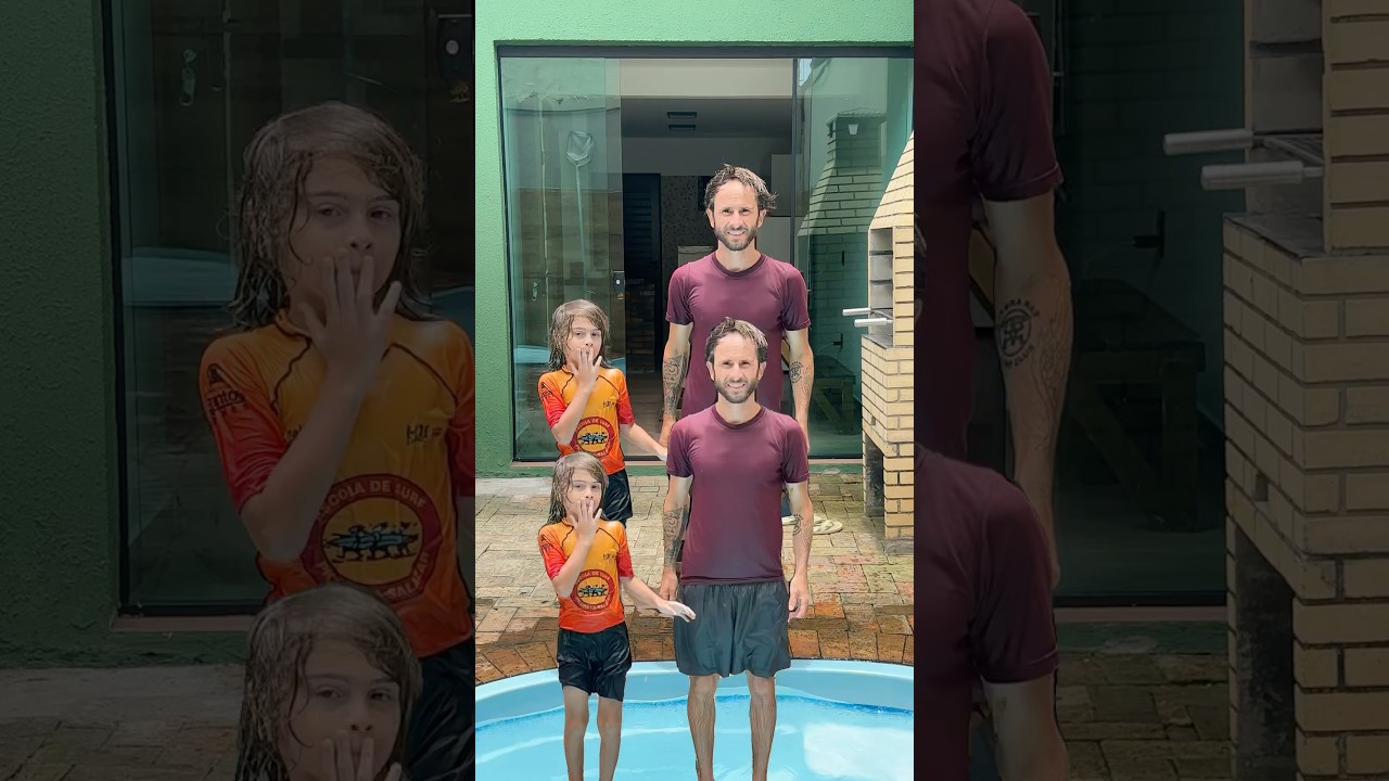 UM MONTE DE DAVI E TIO MESSI NA PISCINA 😮