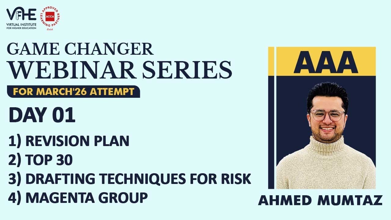 ACCA AAA | Day 1 | Revision Plan, Top 30 Risks and Drafting Techniques | March'26 Webinar Series