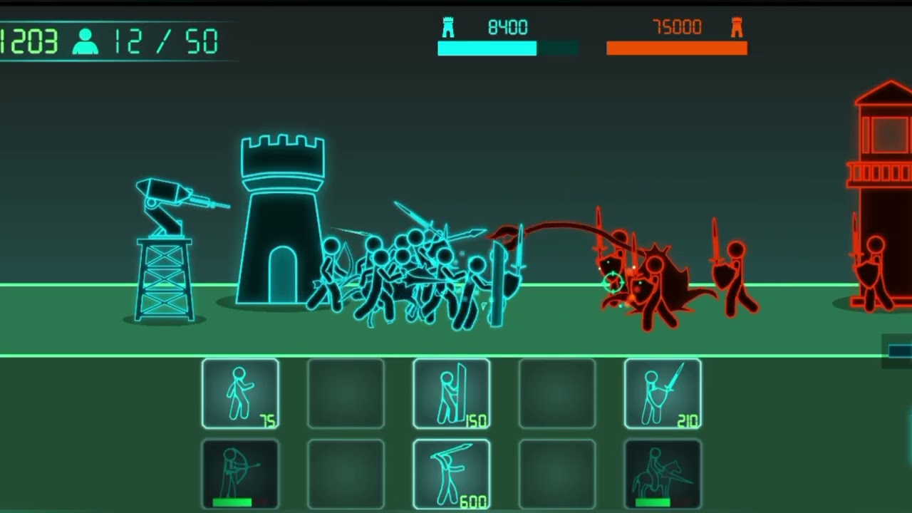Stickman War Full Battle Mode #3 | ASMR Gaming Challenge | Relaxing Mobile Gameplay (60Fps)