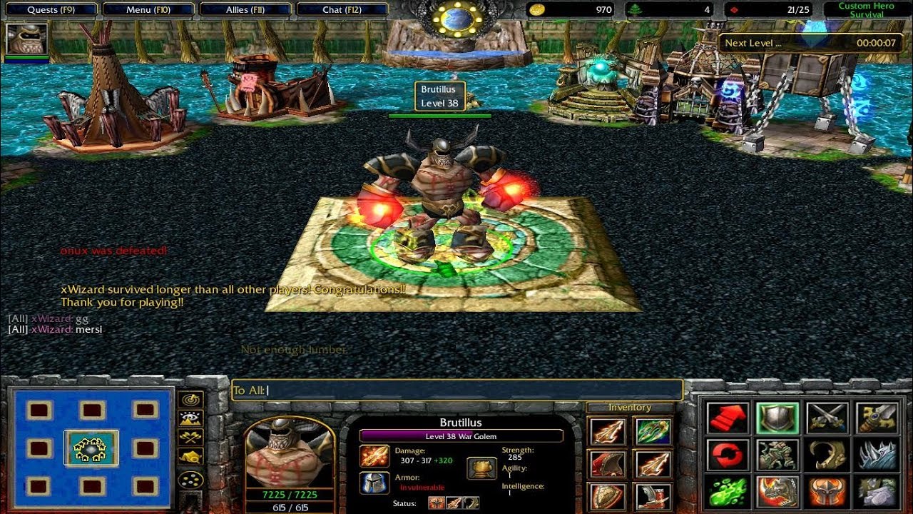 Warcraft 3 | Custom Hero Survival v2.6c | Brutillus | You can`t lose with this build | Good Round