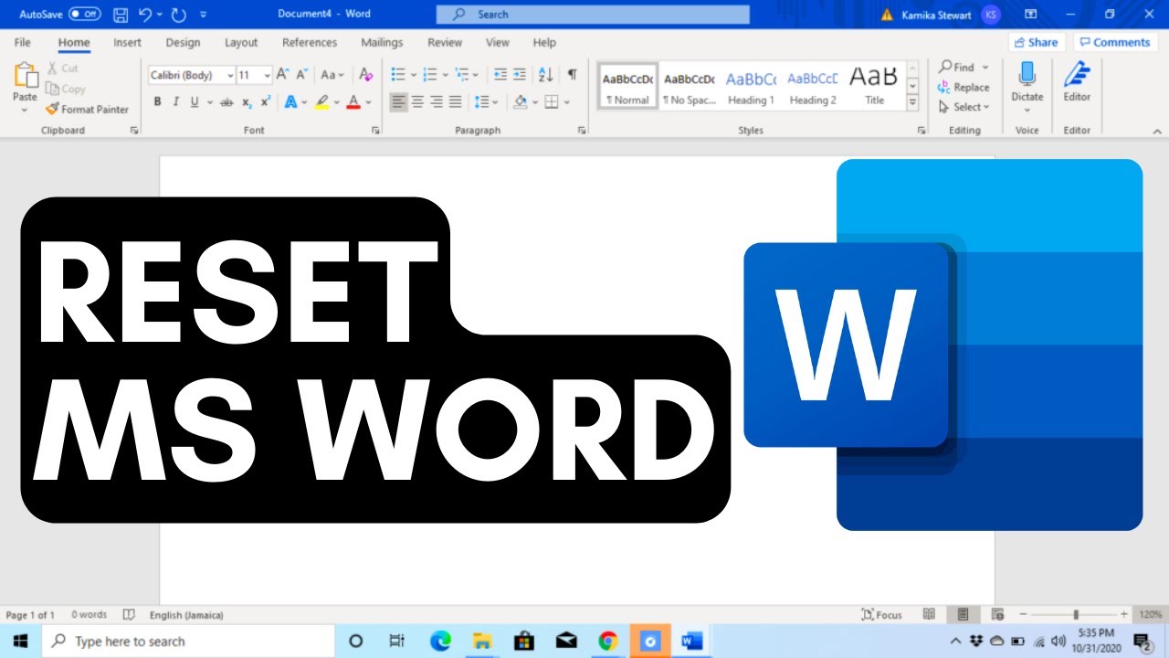 How to Reset Default settings in Microsoft word (2024)