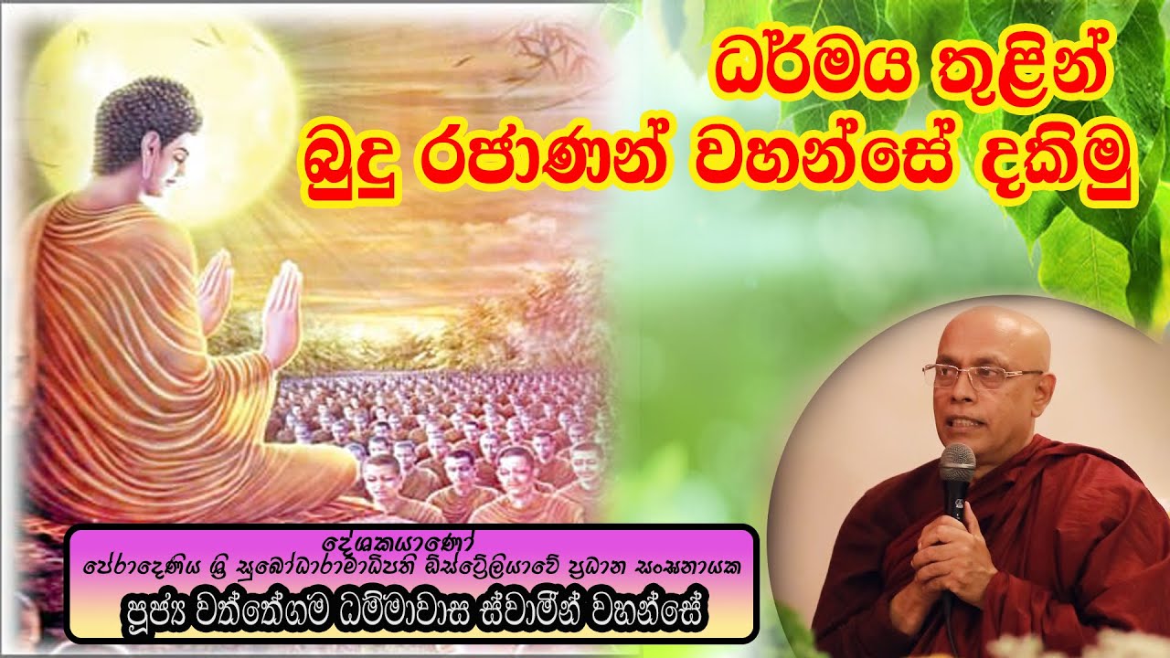 ධර්මය තුළින් බුදුන්  දකිමු |වත්තේගම ධම්මාවාස  ස්වාමීන් වහන්සේ |ven Waththegama Dhammawasa thero|
