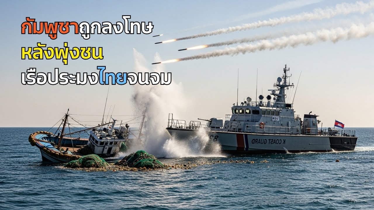 สหรัฐฯ เปิดฉากลงโทษทำลายล้างกัมพูชา หลังกล้าท้าทายพุ่งชนเรือประมงไทยจนจม