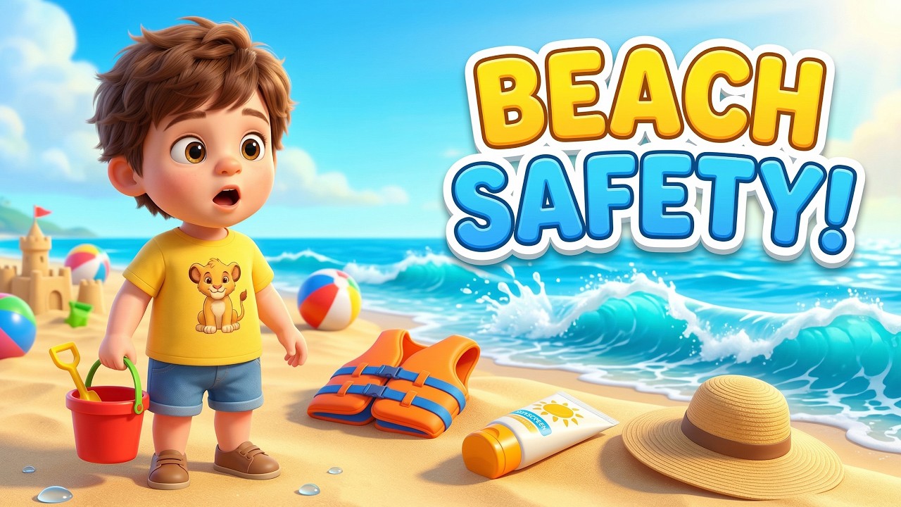 Beach Safety for Kids 🏖️ | Leo Goes to the Beach | Learn Sun & Water Safety | Leo Kids Daily