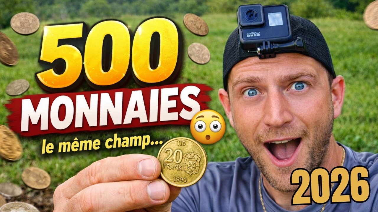 d&eacute;tection de m&eacute;taux : de 0 &agrave; 500 monnaies , ce terrain est une mine d'or !
