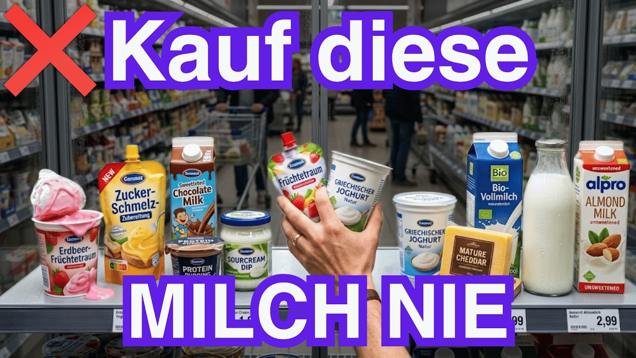 5 MILCHPRODUKTE aus dem Supermarkt, bei denen du SOFORT aufh&ouml;ren solltest (und 5 echte Alternativen)