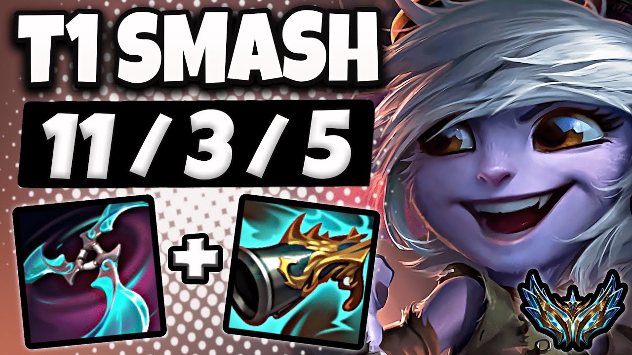 T1 Smash Tristana ADC vs Caitlyn - Rank #7 Korea Challenger 25.4 ✅