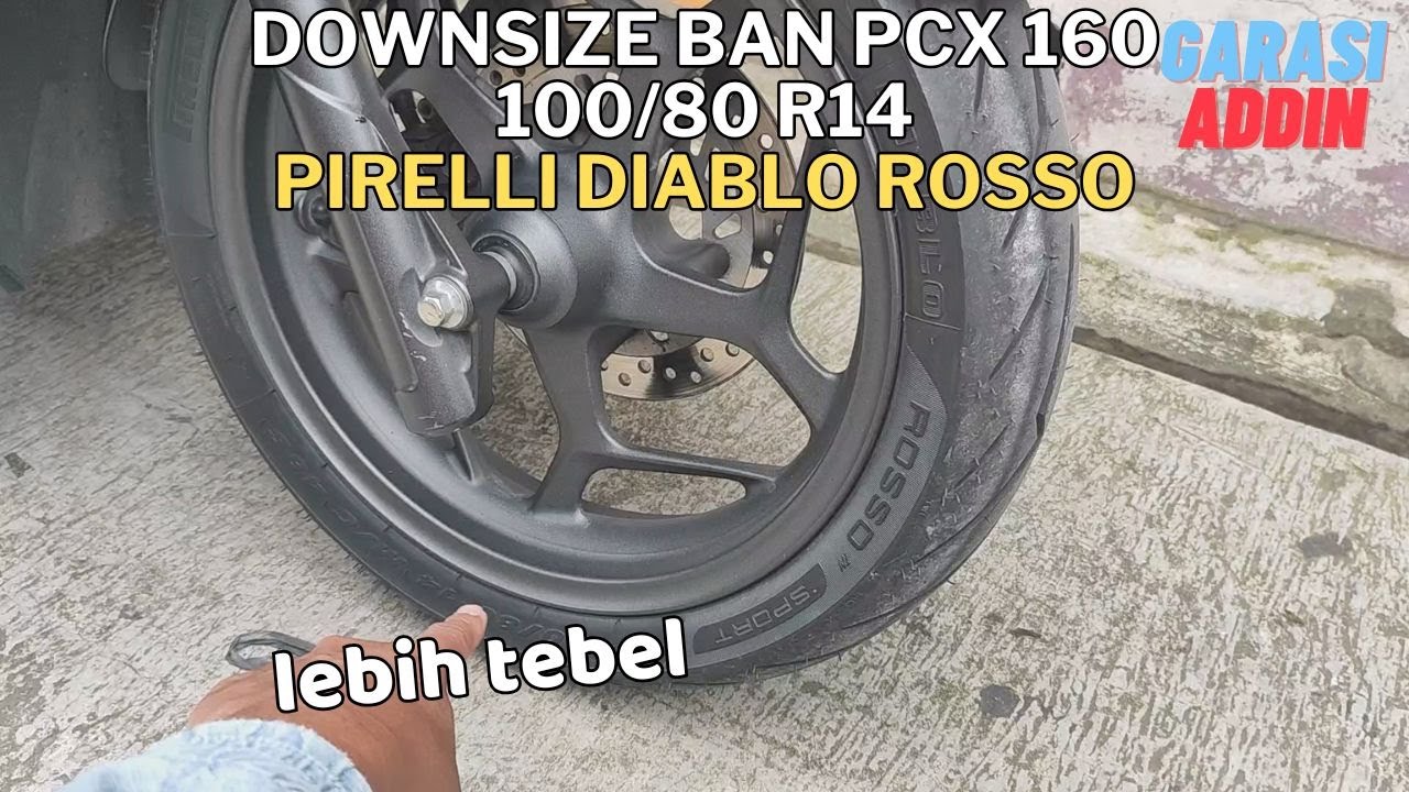 Downsize Ban Depan PCX 160 Pirelli Diablo Rosso Sport & Scooter Belakang