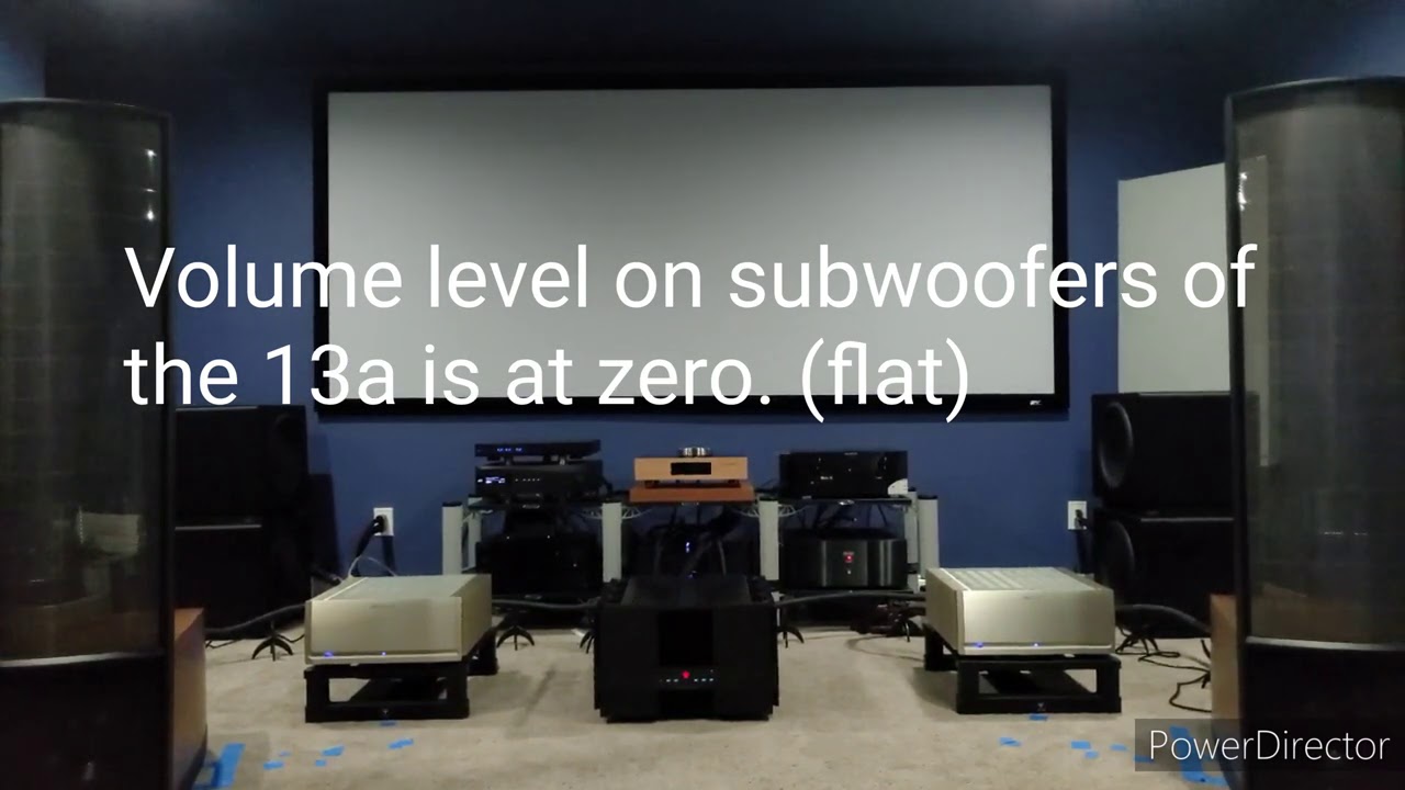 Martin Logan 13a with no preamp and room correction engaged!