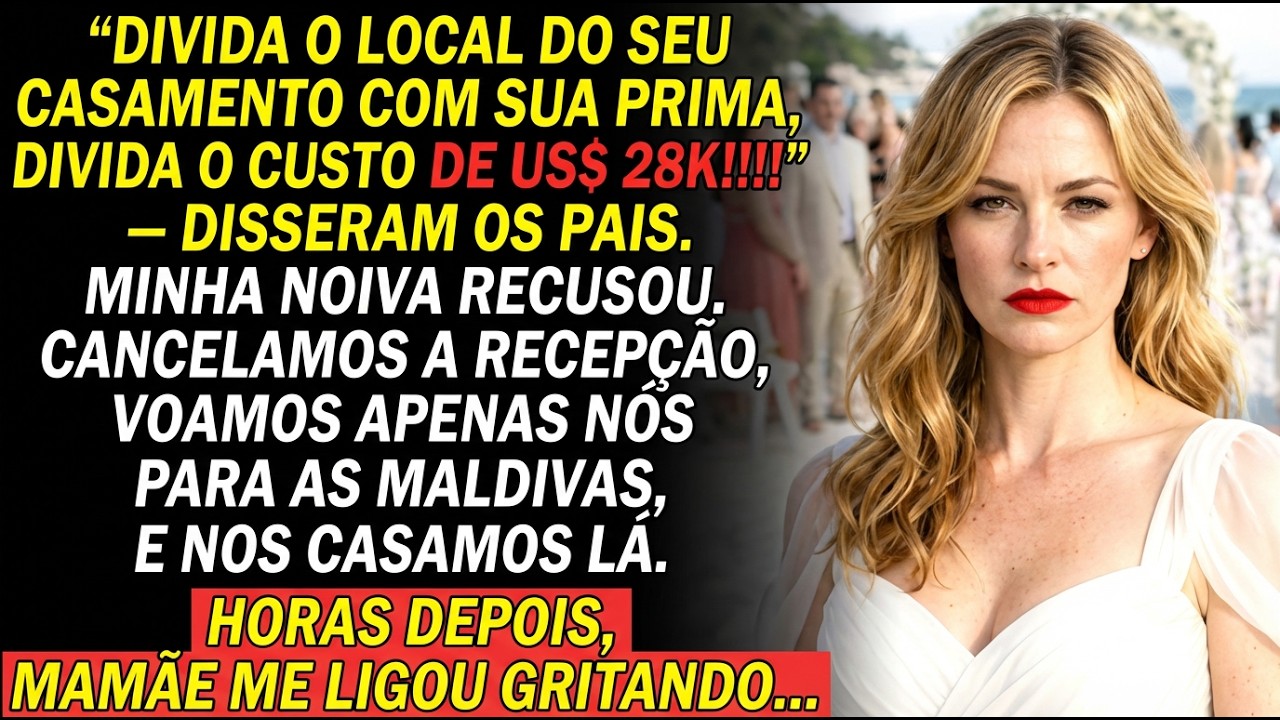 Meus pais: “Divida o local do casamento com seu primo!” — voei para Maldivas.