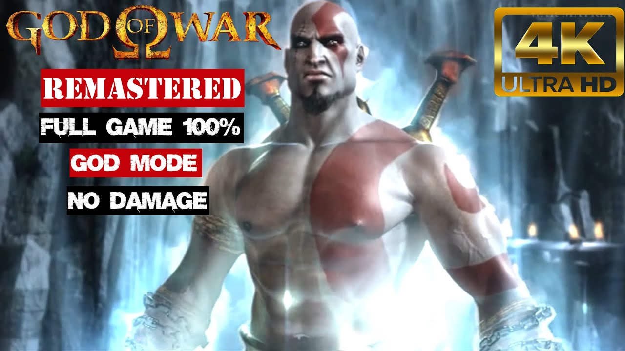 God of War 1 Remastered - Full Game 100% Walkthrough [No Damage] GOD MODE☇| All Cutscenes
