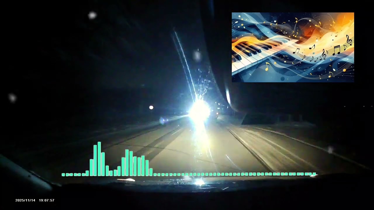 Sad fantasy piano 🎹 calm music road car trip