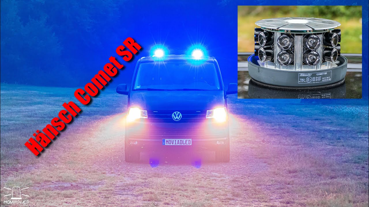 H&auml;nsch Comet SR LED Blaulicht Drehspiegel Stroboblitz
