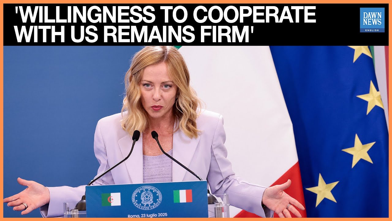 Italy's Willingness to Cooperate with the US Remains Firm, says PM Meloni | Dawn News English