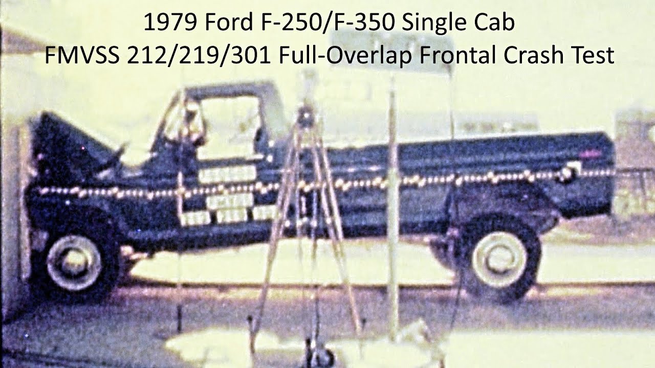 1973-1979 Ford F-250 / F-350 Single Cab FMVSS 212/219/301 30 Mph Full-Overlap Frontal Crash Test