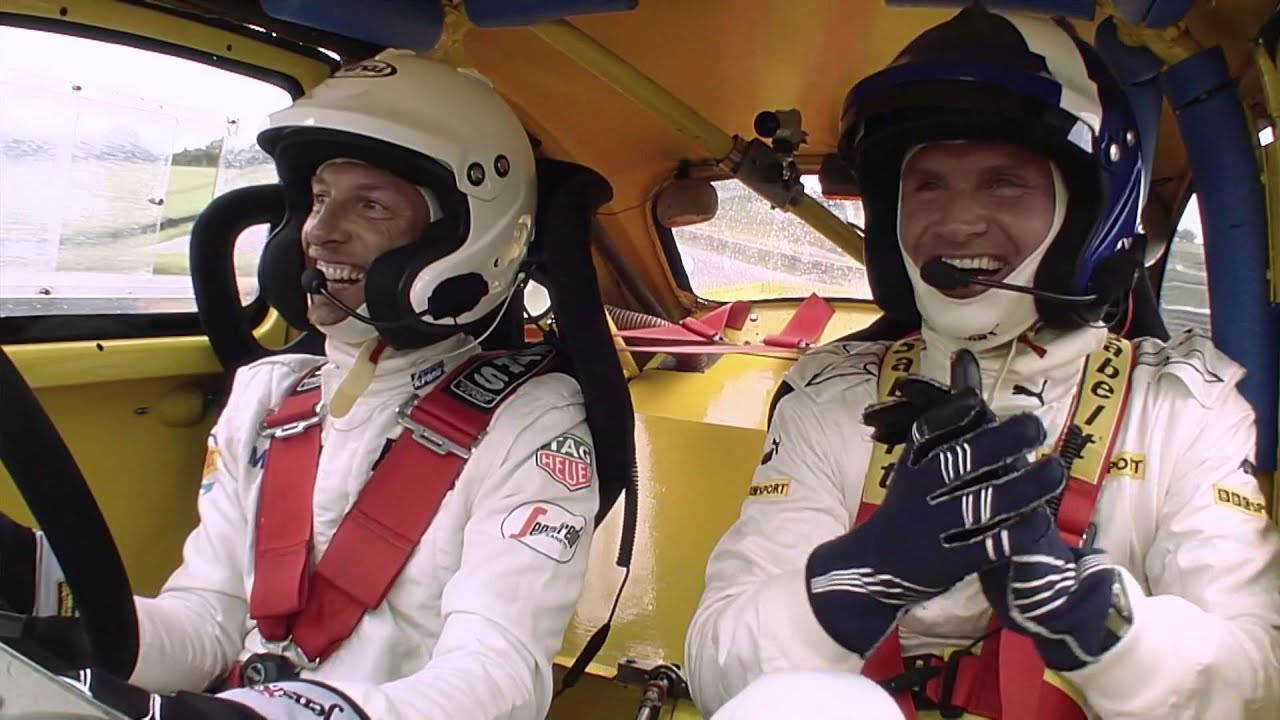 2015 Russia - Pre-Race: Jenson Button takes on David Coulthard at Rallycross