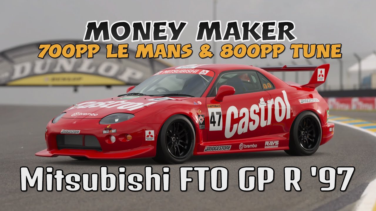 GT7 Money Maker | Swapped Mitsubishi FTO GP Version R '97  | 700PP Le Mans & 800pp Tune