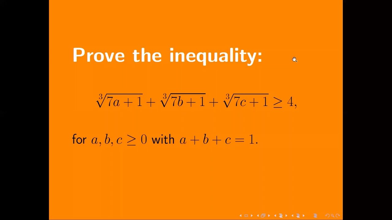 An inequality with cubic roots