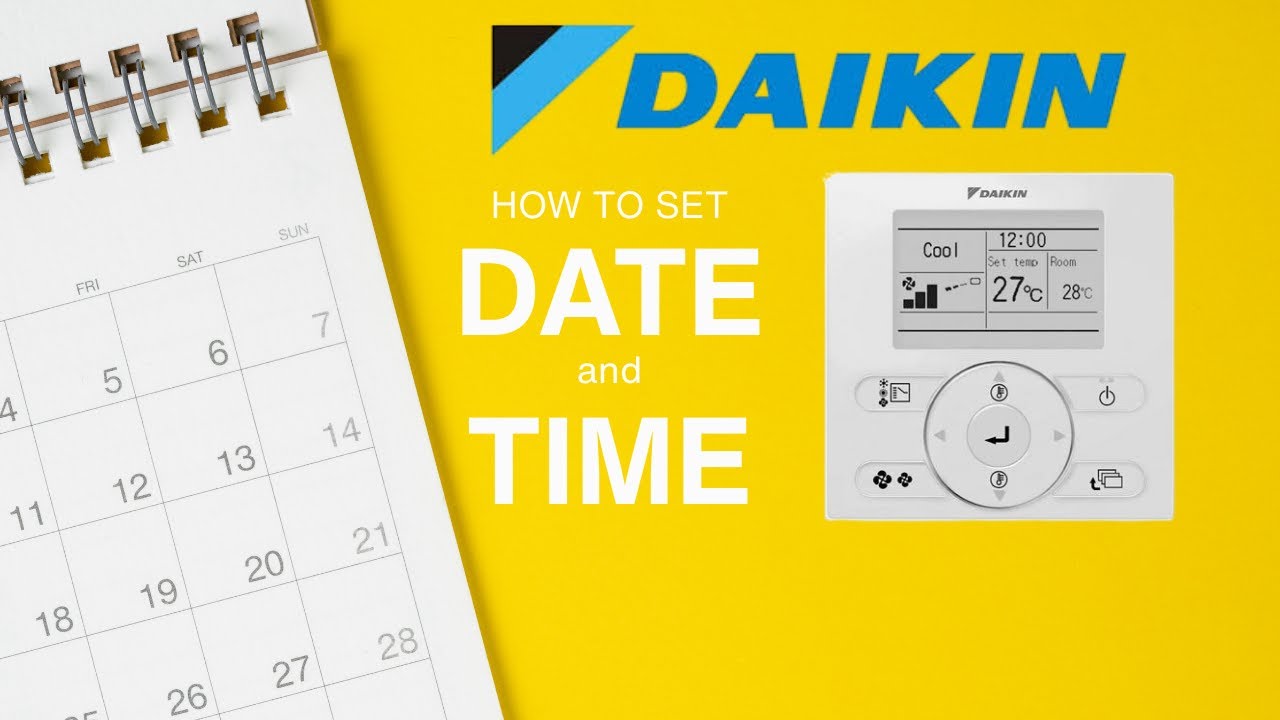 Daikin BRC1E62: How to Set Date & Time on Standard Wall Controller ⏰✅