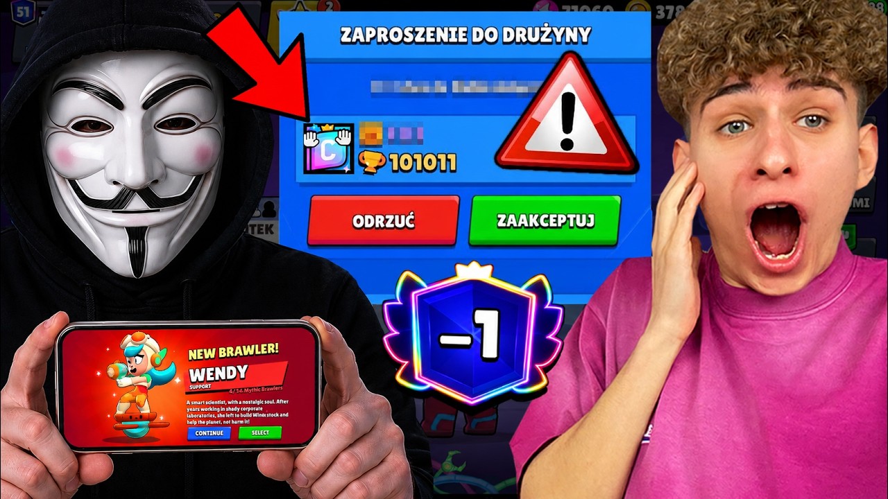 UWAŻAJ NA NIEGO! ⚠️ NAJGROŹNIEJSZY HACKER w BRAWL STARS POWR&Oacute;CIŁ ❌ *NIE WCHODŹ DO TEGO KLANU*