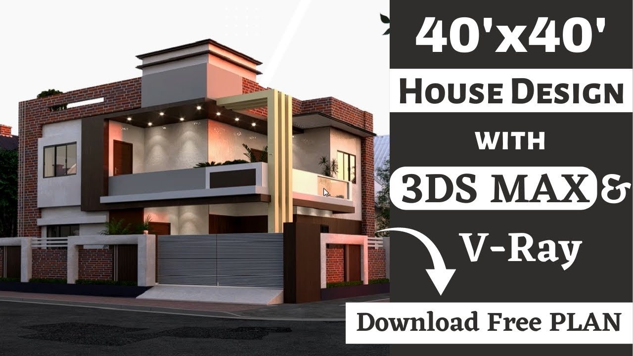 Duplex House Design in 3DS Max with V-Ray | Complete Project from AutoCAD Plan to Final Rendering
