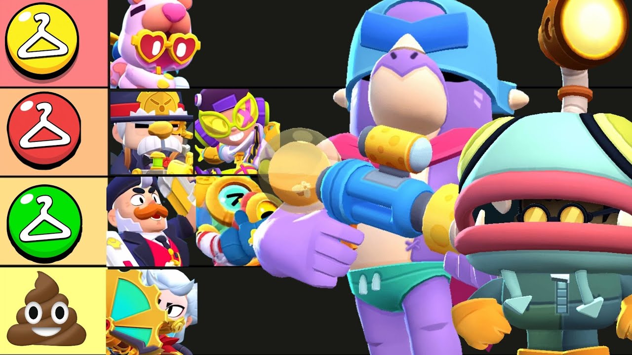 TIER LISTA NOWYCH Skin&oacute;w z BRAWL STARS!