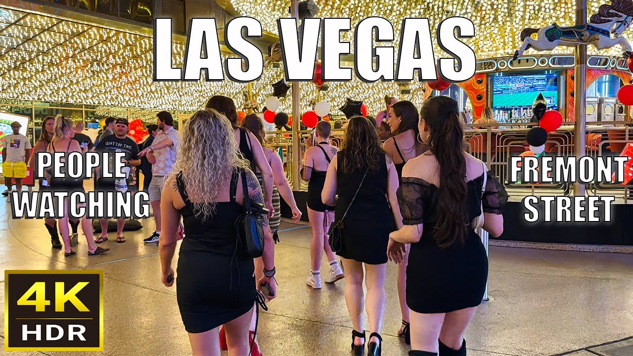 Fremont Street Las Vegas Late Night People Watching | June 2024