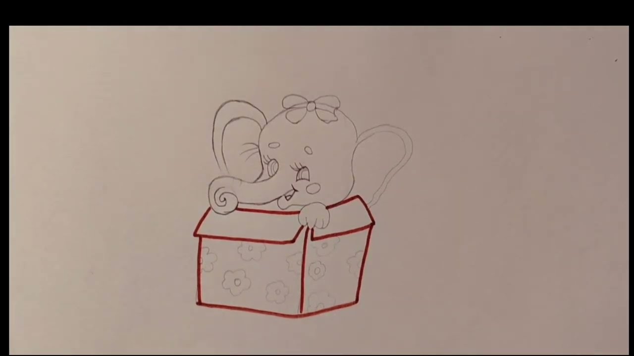 🐘 Cute Elephant Drawing  Tutorial | Baby Elephant Easy Art 