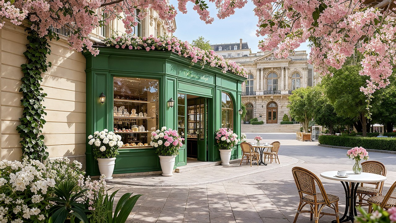 ☀️ Cozy Morning Café Jazz ☕ | Soft Outdoor Music for Work, Study & Focus