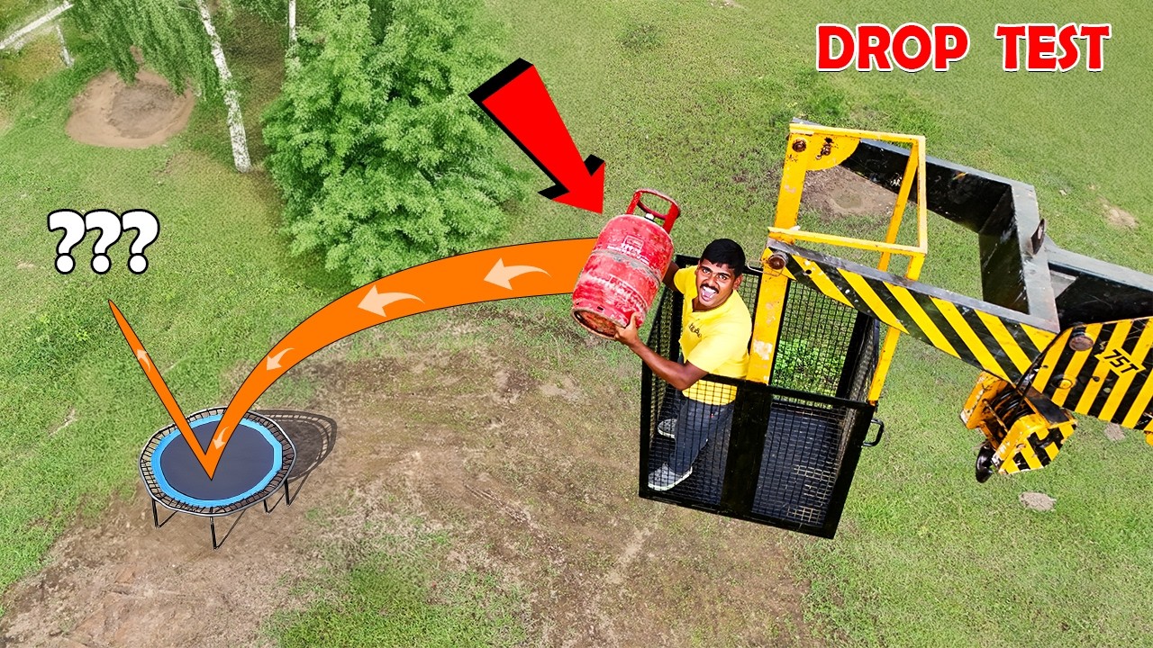 Dropping LPG Cylinder From 60 Feet Hight Gone Wrong 🔥🔥 ఇలా జరుగుతుంది అనుకోలేదు…😱😱Telugu Experiments