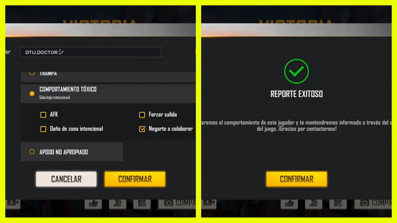 Aprende a REPORTAR CORRECTAMENTE a los TOXICOS en FREE FIRE