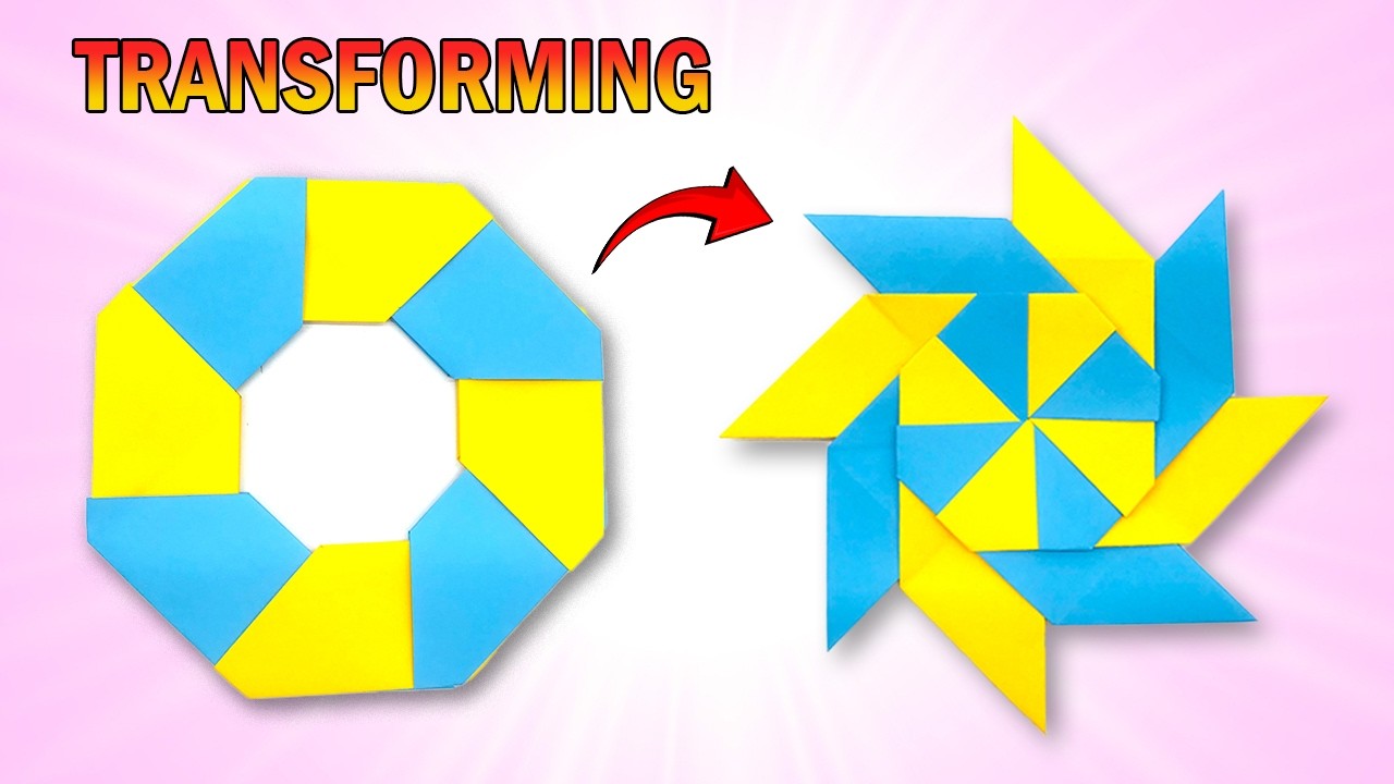 Origami Ninja Star | How To Make a Paper Transforming Ninja Star | Easy Origami Shuriken 
