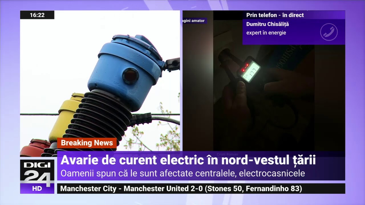 Avarie majoră de curent electric în nord-vestul țării. Emisii degajate de instalațiile Azomureș