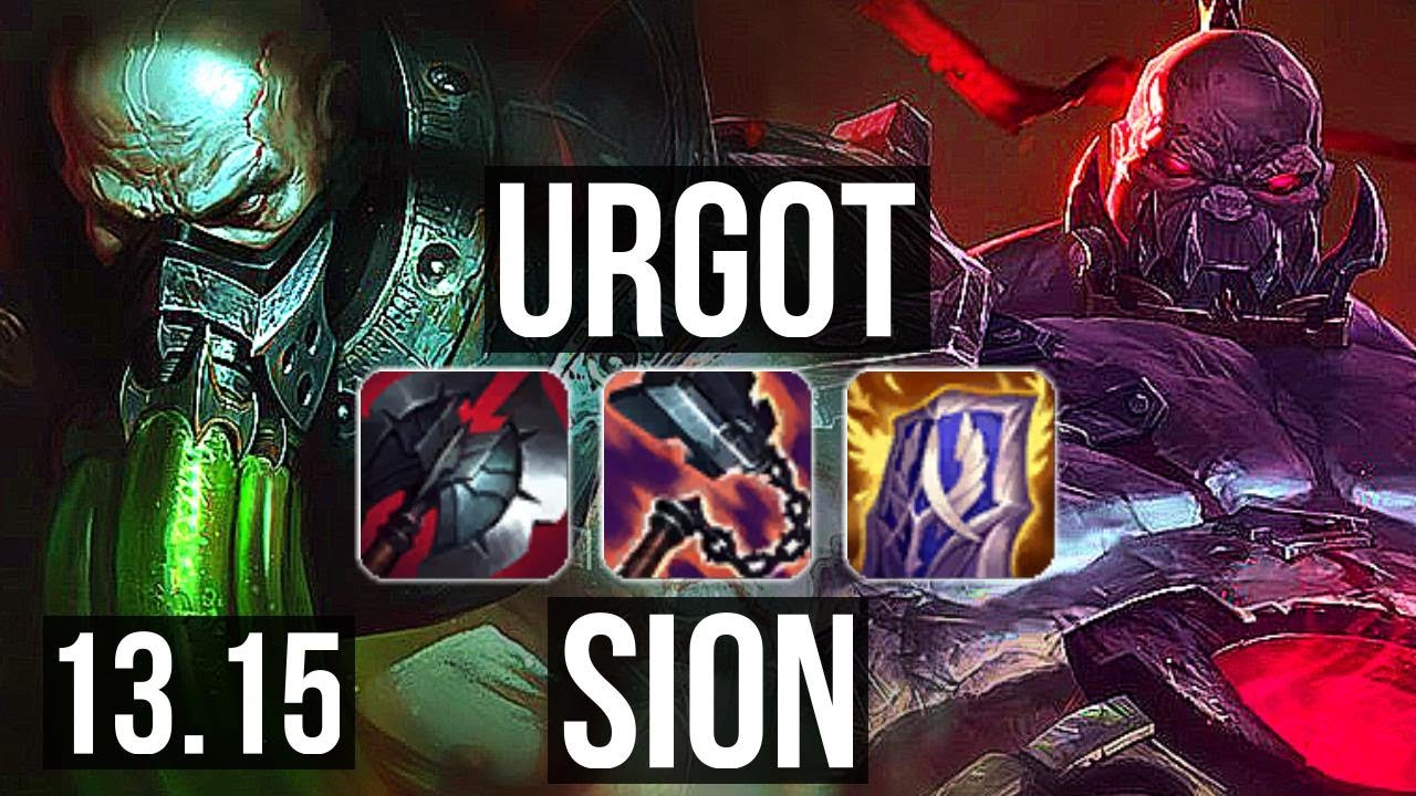 URGOT vs SION (TOP) | 10/0/4, 2.4M mastery, Legendary | EUW Diamond | 13.15